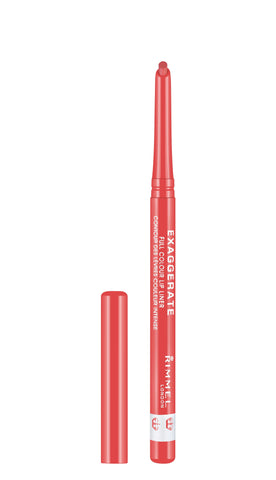 Rimmel- Exaggerate Automatic Lip Liner - Peachy-Beachy,  a bright coral shade