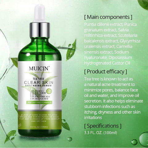 MUICIN - Tea Tree Anti Aging Clear Skin Face Serum - Age-Defy Clarity