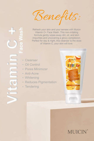 MUICIN - Vitamin C+ Face Wash - Energizing Bright Clean