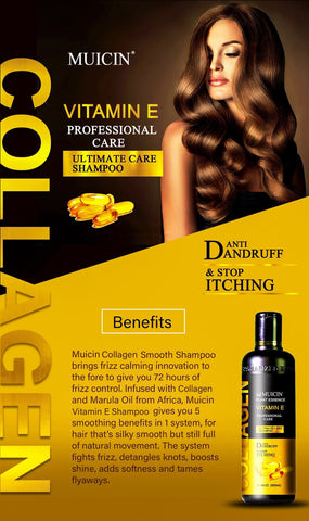 MUICIN - Vitamin E Collagen Anti-Dandruff & Itch Relief Shampoo - Soothe & Rejuvenate