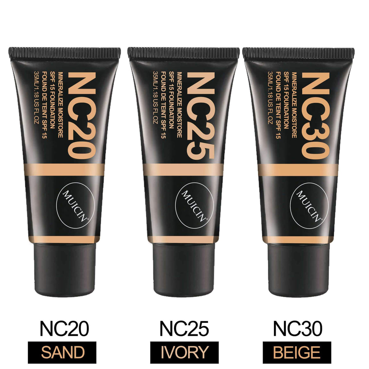 MUICIN - Mineralize Moisture Spf 15 Foundation Tube - Hydrate & Protect
