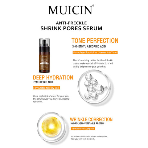 MUICIN - Anti Freckle Shrink Pores Serum - Clear & Confident Complexion