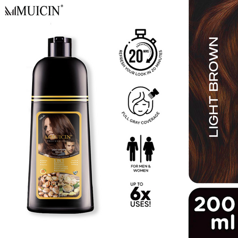 MUICIN - 5 In 1 Hair Color Shampoo With Ginger & Argan Oil - Color Refresh & Repair