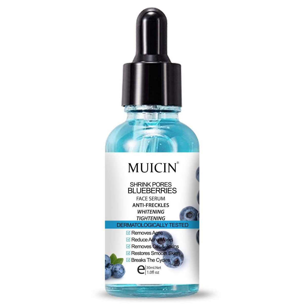 MUICIN - Blueberries Shrink Pores Anti Acne Serum - Antioxidant Clear Skin