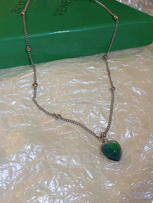 Shein - Heart Pendant Necklace