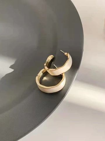 Shein - Structured Coil Hoop Earrings