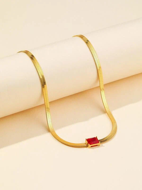 Shein - Rhinestone Decor Necklace