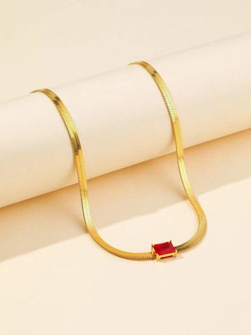 Shein - Rhinestone Decor Necklace