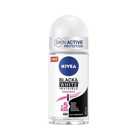 Nivea Black & White Invisible Original Anti-Perspirant Roll On Deo 50ml