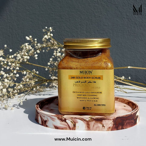 MUICIN - 24K Gold Regenerating Face & Body Scrub - Luxurious Exfoliation & Renewal