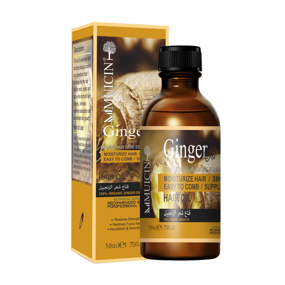 MUICIN - Organic Ginger Root Hair Growth Oil - Stimulate & Nourish Scalp Naturally