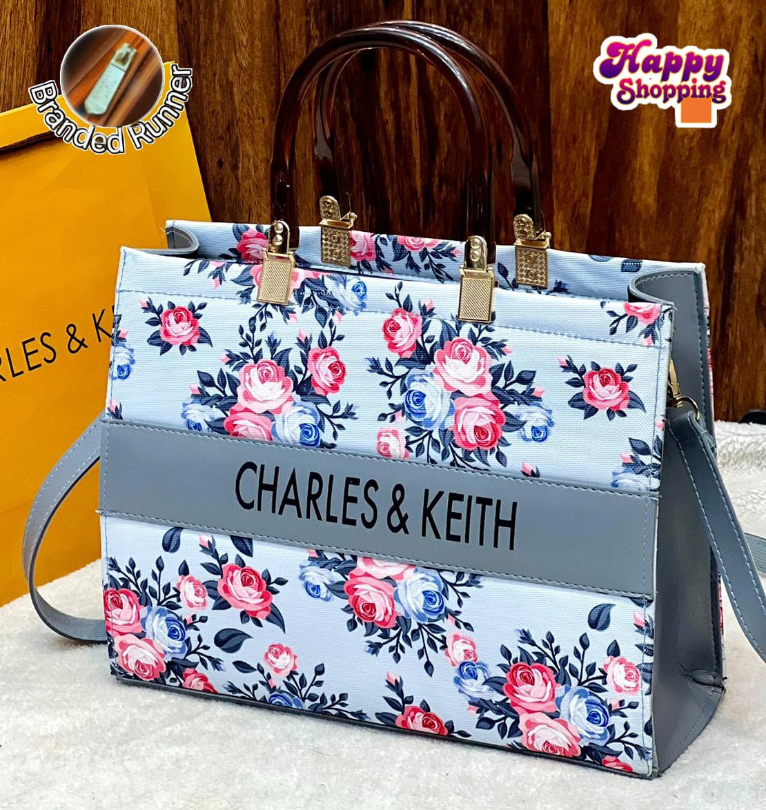 Charles & Keith High HandBag  For Girls With Brand Runner