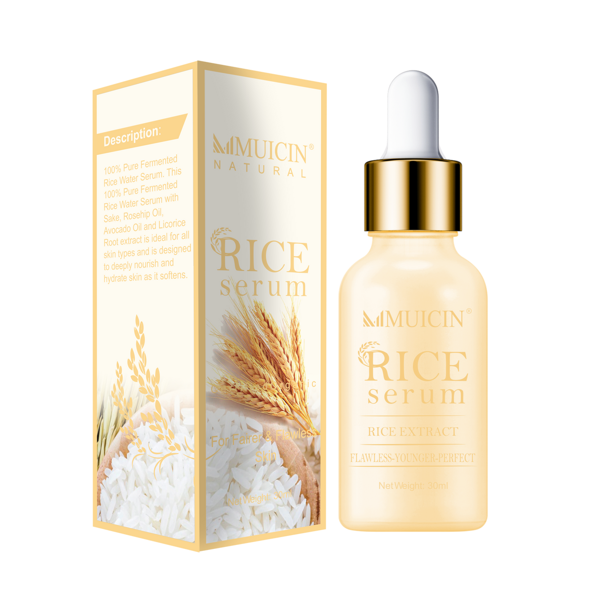 MUICIN - Rice Serum For Fairer & Flawless Skin - Even Tone Perfection