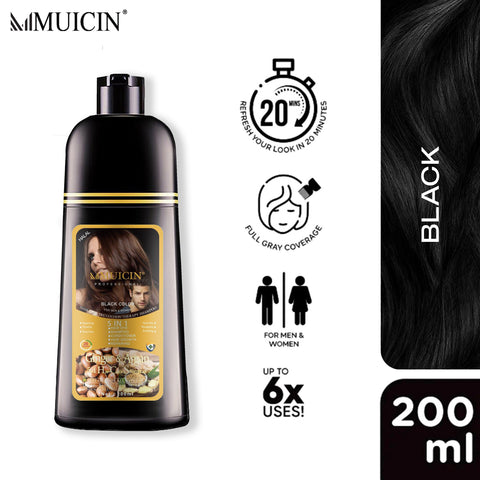 MUICIN - 5 In 1 Hair Color Shampoo With Ginger & Argan Oil - Color Refresh & Repair