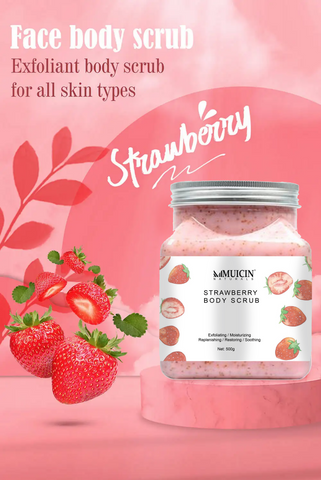 MUICIN - Strawberry Body Softening Scrub - Gently Exfoliate & Nourish