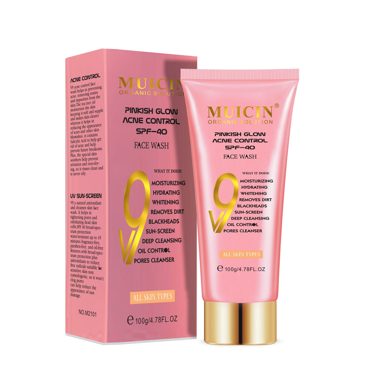 MUICIN - Baby V9 Pinkish Glow Face Wash - Gentle Radiance Cleanser