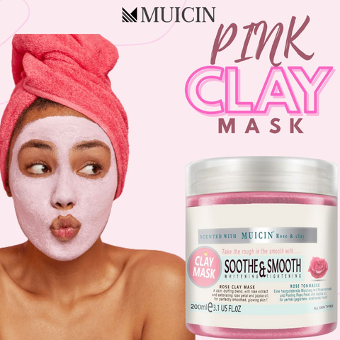 MUICIN - Soothing Rose Pink Clay Mask - Gentle Detox For Radiant Skin