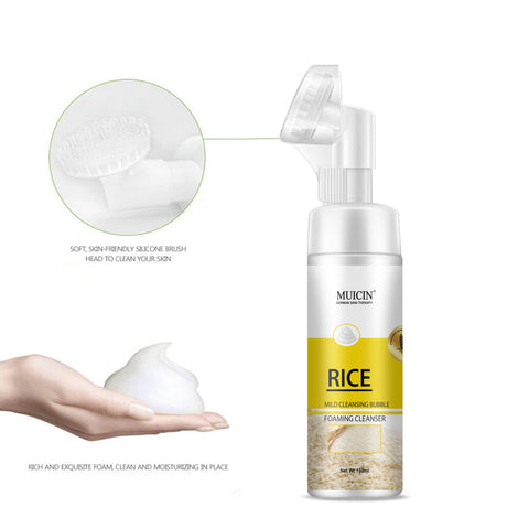 MUICIN - Rice Mild Cleansing Bubble Foaming Facial Cleanser - Delicate Purity