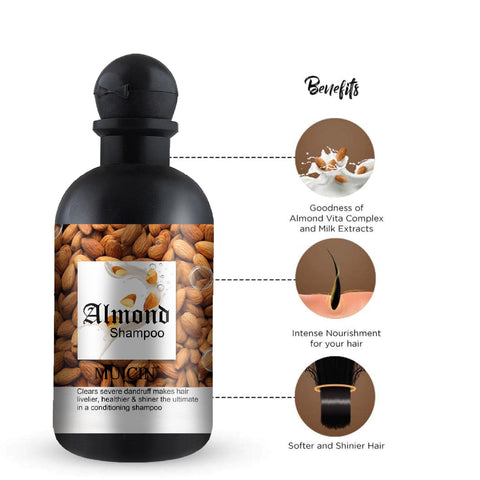 MUICIN - Anti-Dandruff Almond Conditioning Shampoo - Soothing Scalp Care