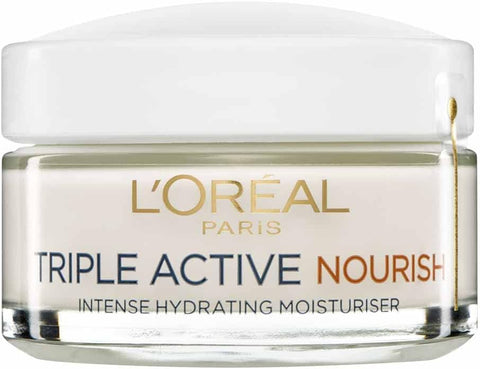 L’Oreal Paris Triple Action Intense Hydrating Moisturiser Day Cream For Dry To Very Dry 50ml