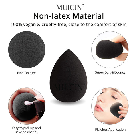 MUICIN - Black Sponge Blender - For Expert Blending