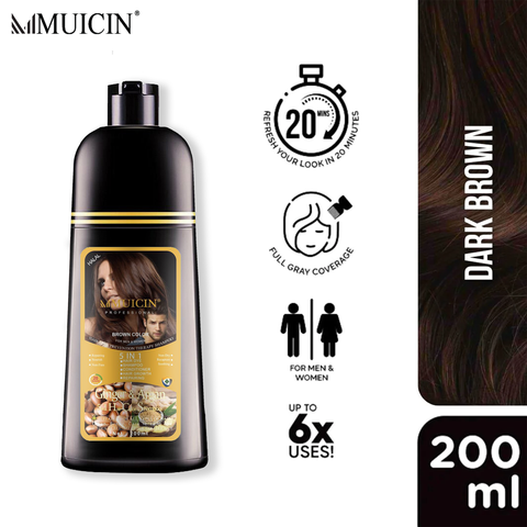 MUICIN - 5 In 1 Hair Color Shampoo With Ginger & Argan Oil - Color Refresh & Repair