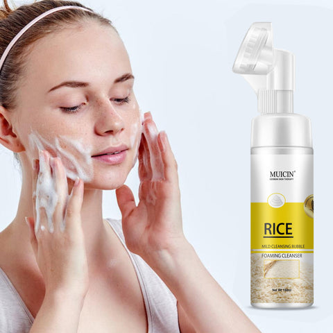 MUICIN - Rice Mild Cleansing Bubble Foaming Facial Cleanser - Delicate Purity
