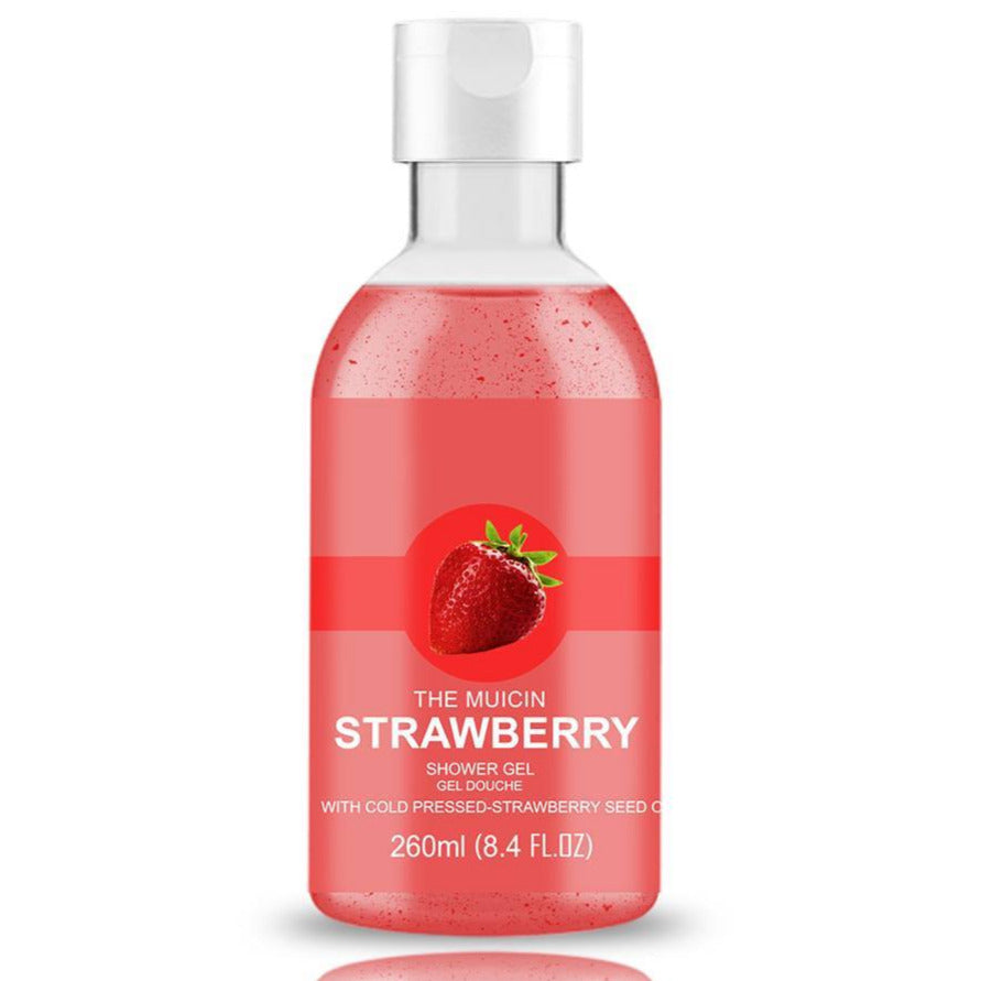 MUICIN - Strawberry Seed Exfoliating Shower Gel - Gentle Scrub & Freshness