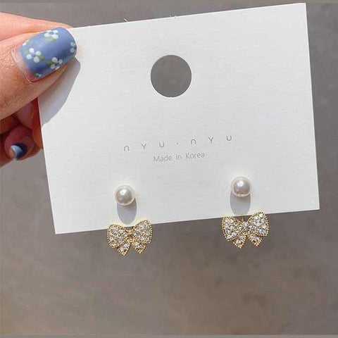 Good Quality Beautiful Earrings Bow Style