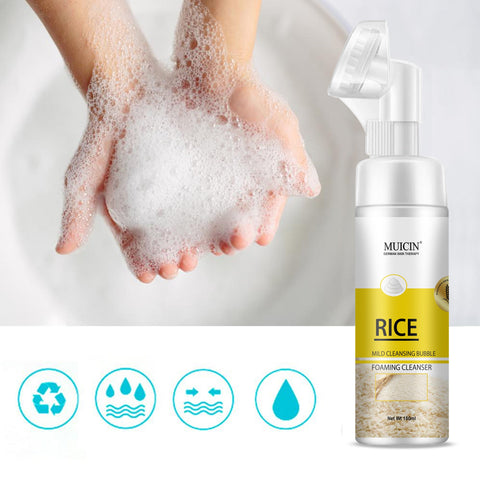 MUICIN - Rice Mild Cleansing Bubble Foaming Facial Cleanser - Delicate Purity