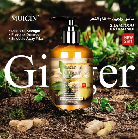 MUICIN - Ginger & Gingembre Shampoo Hair Mask - 2 In 1 - Rejuvenate & Soften