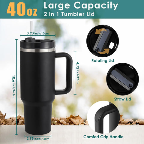 Home.Co - 1Pc Stainless Steel Tumbler 40oz - Black