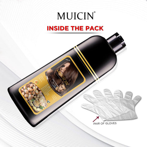 MUICIN - 5 In 1 Hair Color Shampoo With Ginger & Argan Oil - Color Refresh & Repair