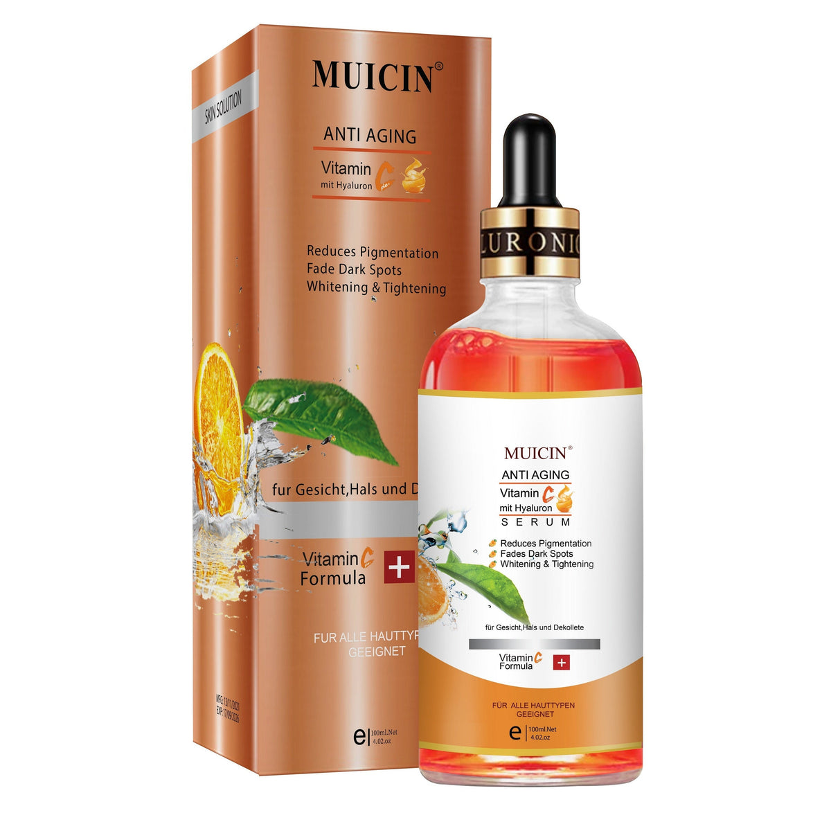 MUICIN - Vitamin C & Hyaluronic Acid Age-Defying Serum - Rejuvenate & Hydrate