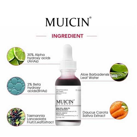 MUICIN - Aha 30% + Bha 2% Peeling Solution - Ultimate Exfoliation