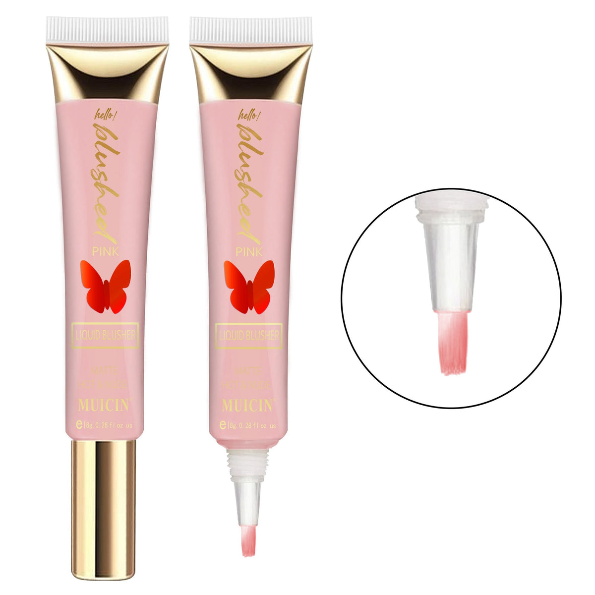 MUICIN - Butterfly Pink Blusher Tube - Soft Rosiness