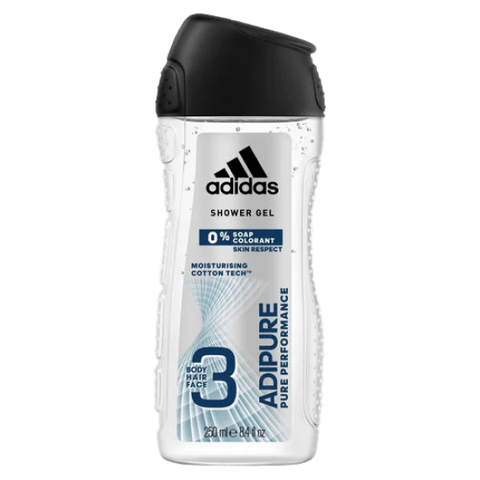 Adidas Shower Gel 3In1 Moisturising Cotton Tech 8.4Oz/250Ml