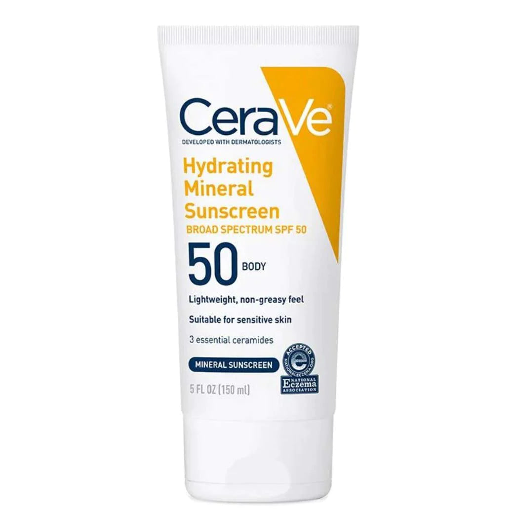 CERAVE HYDRATING MINERAL SUNSCREEN SPF50 BODY 5OZ/150ML – Spireclick