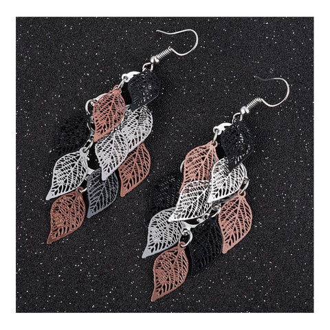 Dama Rusa- Brown Shaded Bohemian Leaves Earrings- TM-E-53-Bn