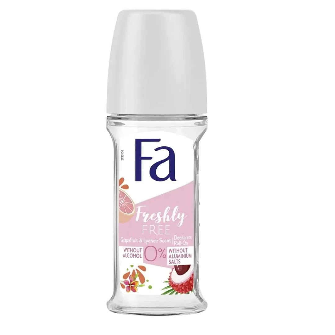 FA DEODORANT ROLL ON FRESHLY FREE GRAPEFRUIT & LYCHEE 50ML