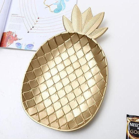 Home.Co- Gold Pineapple Tray