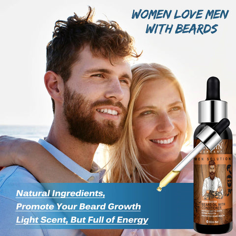 MUICIN - Hair Growth & Conditioning Beard Oil - Fuller & Softer Beard