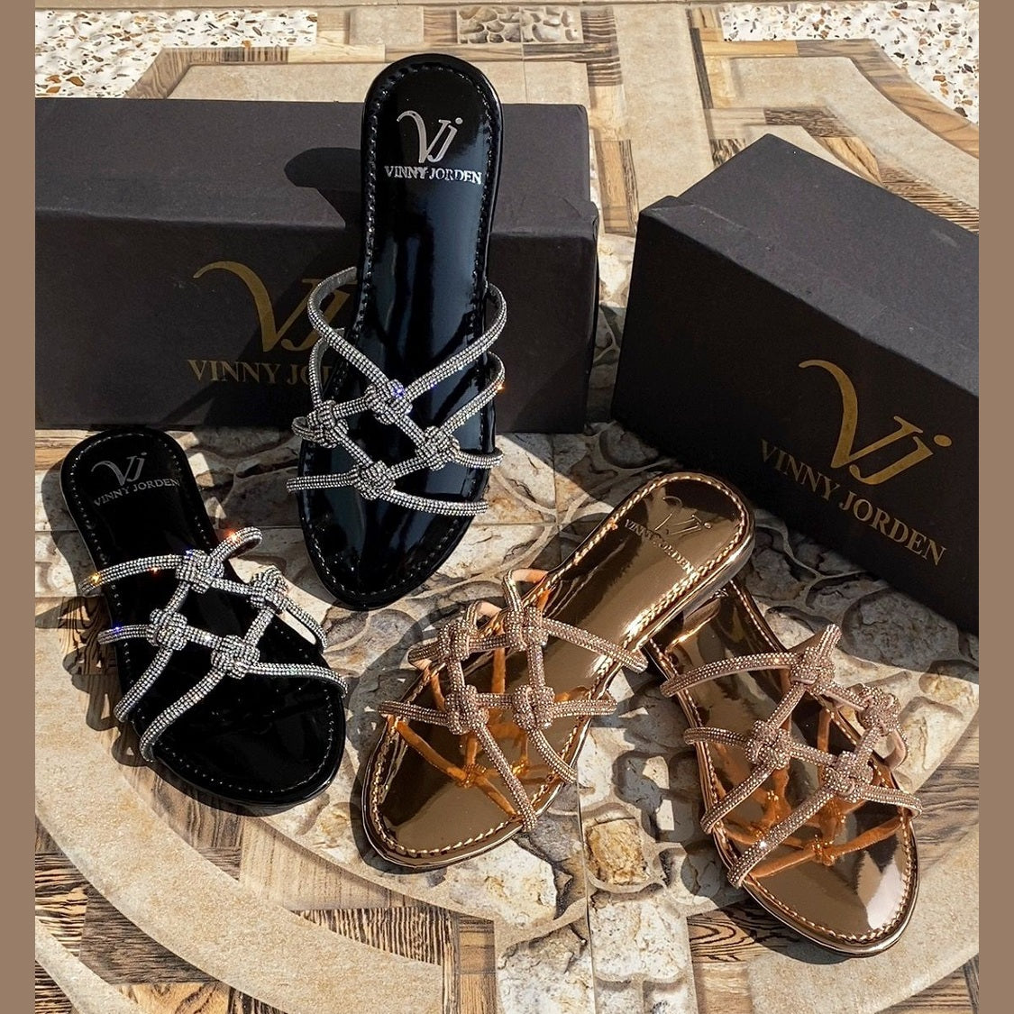 Vinny Jordan Stone Slippers