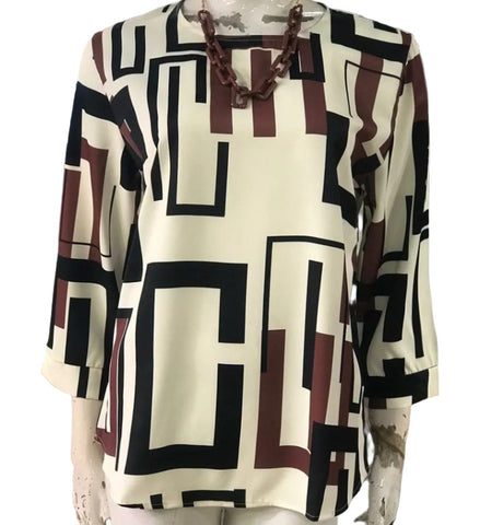 Poly Georgette Box Printed Tops