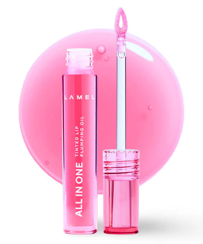 LAMEL All in One Lip tinted plumping oil 402 Pink Sparkle