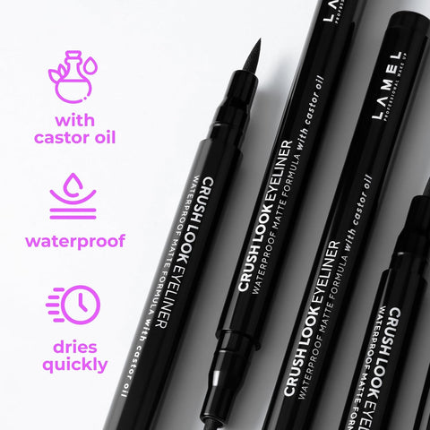 LAMEL Black Eyeliner with Soft Brush ?401 Deep Black