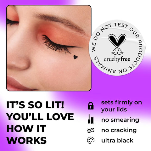 LAMEL Liquid Long-Lasting Eyeliner With Soft Brush 401 Carbon Black