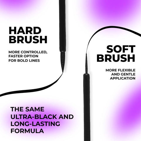 LAMEL Liquid Long-Lasting Eyeliner With Soft Brush 401 Carbon Black