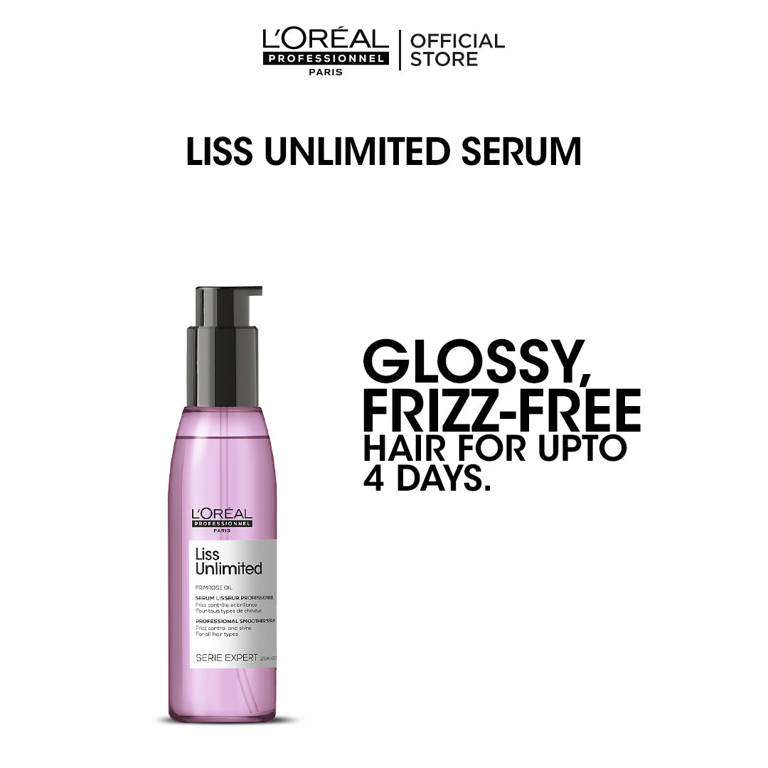 Loreal Professionnel Serie Expert Liss Unlimited Shine Perfecting Blow Dry Hair Oil 125 Ml