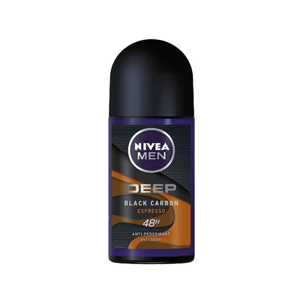 NIVEA DEODRANT ROLL ON MEN DEEP BLACK CARBON ESPRESSO 50ML